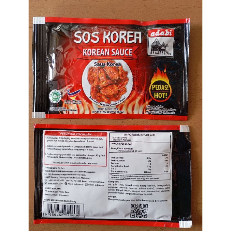 

saos korea adabi 40g