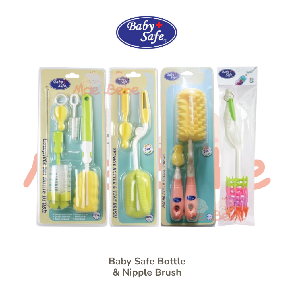 Baby Safe Sponge Bottle And Teat Brush Sikat Botol Bayi BS368/BS369/BS370/BS371