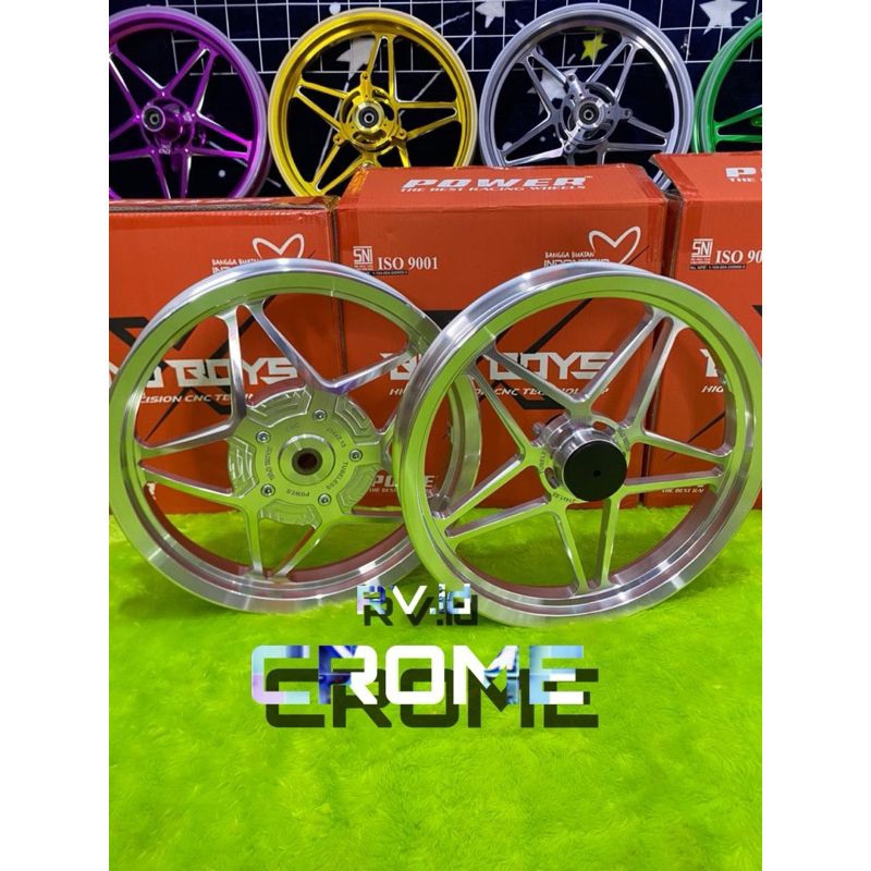 POWER VELG BAD BOYS RING 14 VELG MIO SPORTY / MIO M3 / BEAT / SCOOPY / XEON / VARIO 110-125-150 . UK