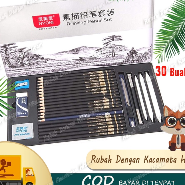 

KP8 CODNYONI Sketch Drawing Pencil Set 3 Pensil Lukis Sketsa Set LengkapDrawingSketsa pensil Matt sketsa pemula pensil arang penghapus kotak pena pena kes spons pena set pisausketch pencil set in Kotak besi