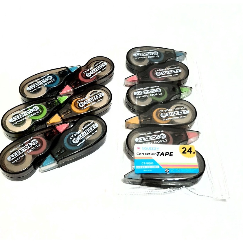 

FG2 1packs6pcs Correction Tape Kes CTSQ3 SQUEEZY