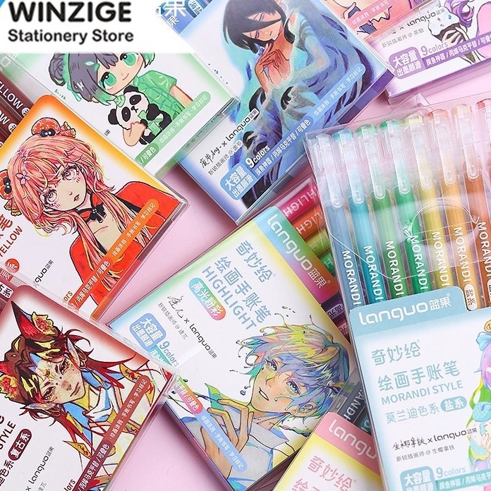 

KF7 Winze 99 warna pulpen gel warna warni drawing pen acrylic marker pulpen lucu gel pen pena aesthetic morandi pastel retro color journal marker pen alat tulis stationery
