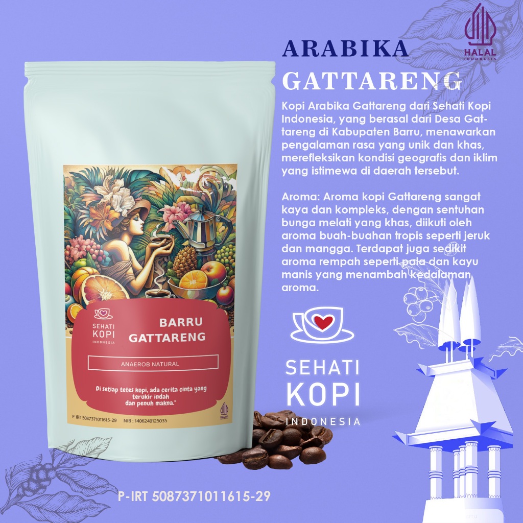 

Kopi Full Arabika Gattareng Barru 150 g