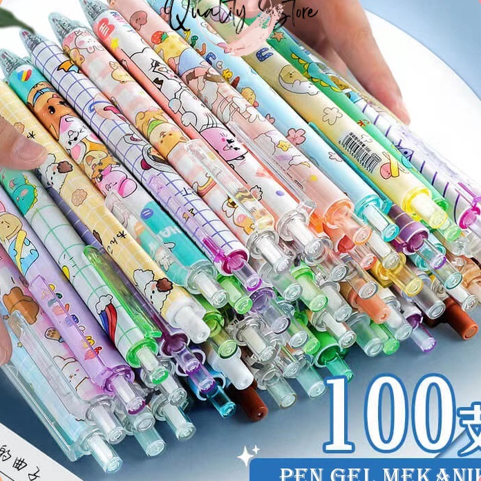 

Mega QS 12PCS LUSIN PEN GEL MEKANIK ALAT TULIS MIX MOTIF KARTUN PULPEN GEL MEKANIK LUCU PULPEN AESTHETIC