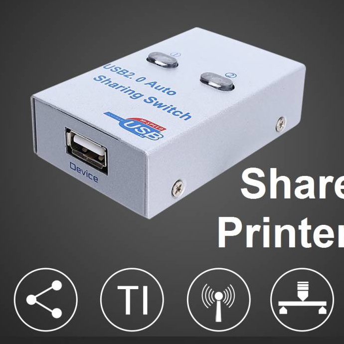 FG2 Auto Switch Usb Printer 2 Port Sng Switcher USB 2 Printer Kable Manual Otomatis