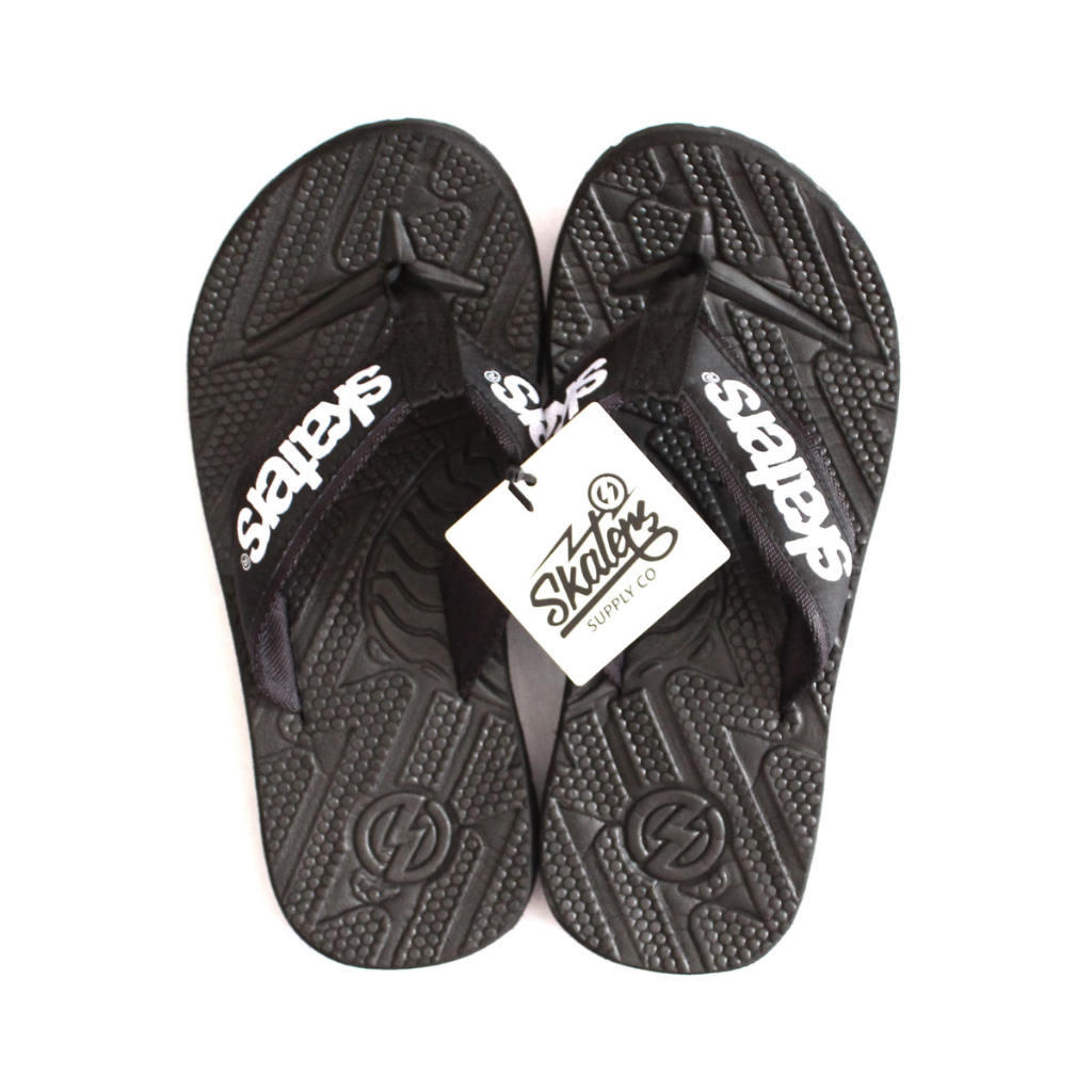 Sandal Pria Distro SKATERS Original sendal gunung jepit Keren Casual Hitam SKTSG-LG