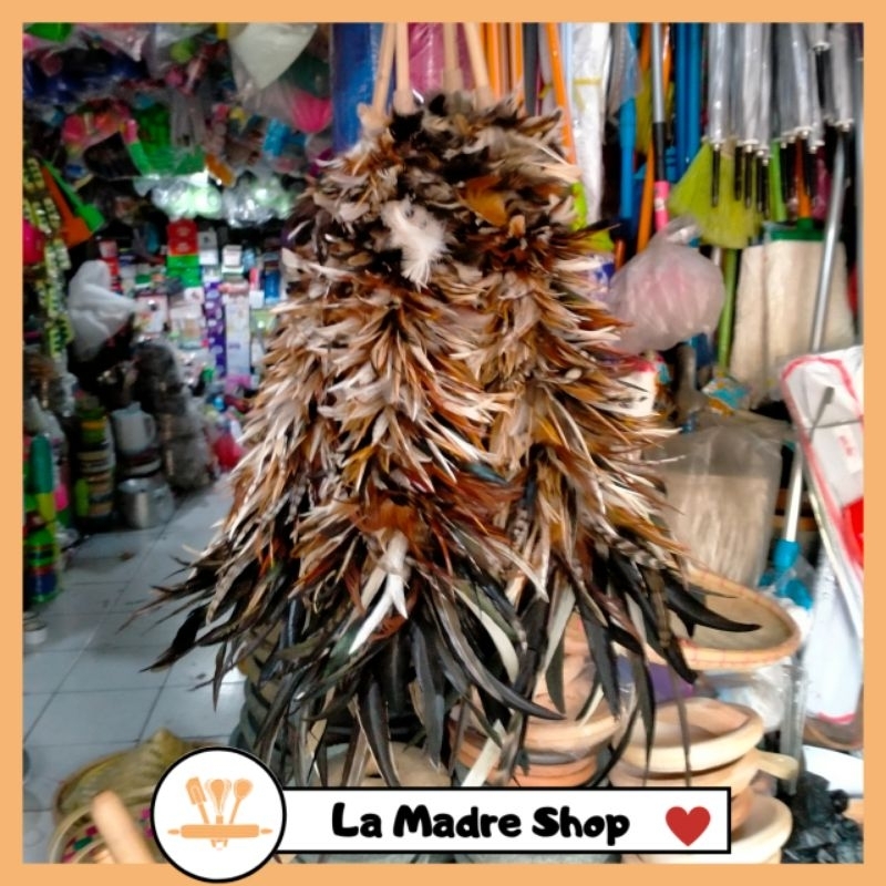 Kemoceng Bulu Ayam Kampung - Lembut Kwalitas Bagus - Uk. P. 60 cm