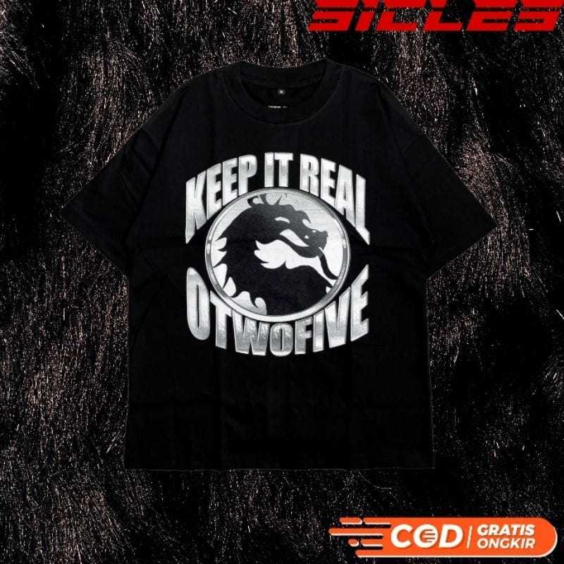 KAOS KEEP IT REAL X OTWOFIVE BORN 2 HATE Black Cotton combed 24s