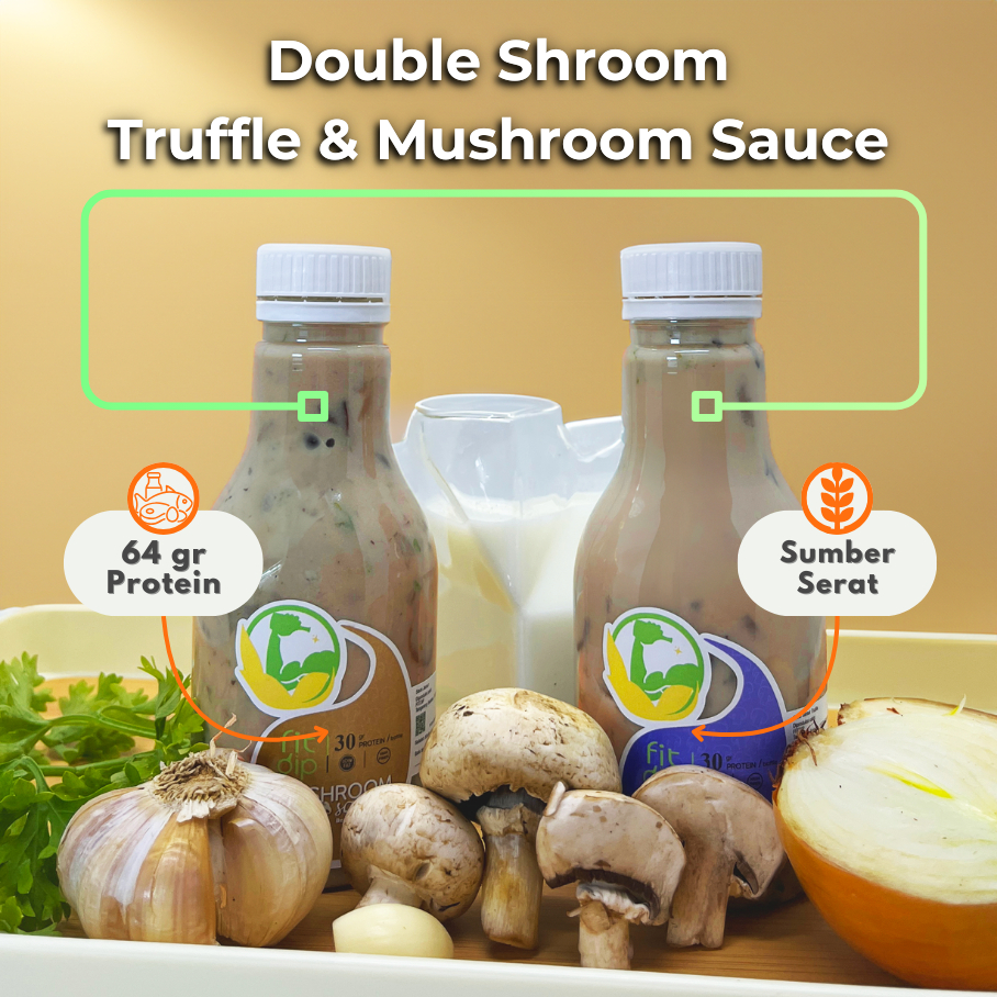 

Double Shroom Bundle | Saus Jamur Truffle Diet Sehat Rendah Kalori Tinggi Protein dan Serat