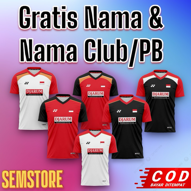 Jersey Badminton Djarum Baju Badminton Djarum Gratis Sablon