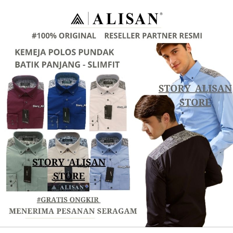 ALISAN Motif Pundak Kemeja ALISAN Motif Pundak BATIK Lengan Panjang (100% )