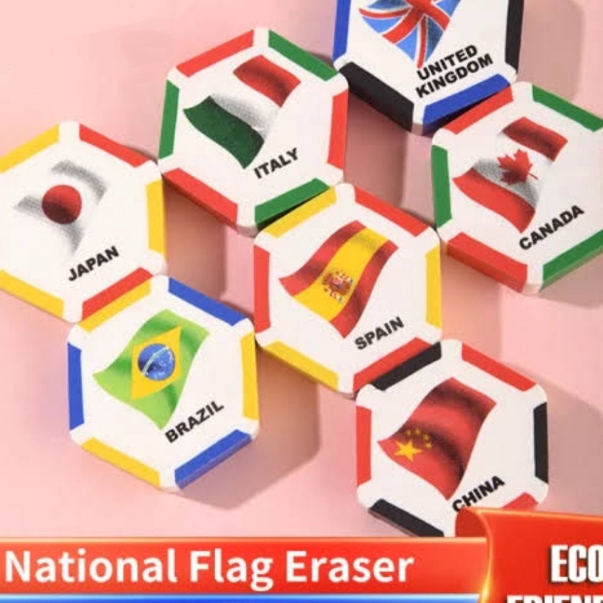 

KF7 Penghapus Pensil Bendera Negara Per box isi 48 pcs