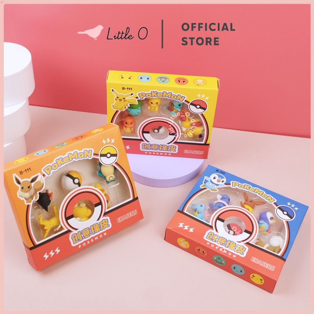 

Potongan Akhir Pekan Penghapus Pensil Karakter Pokemon Penghapus Set Pikachu 6in1 Penghapus Karet Eraser Set Cute A6