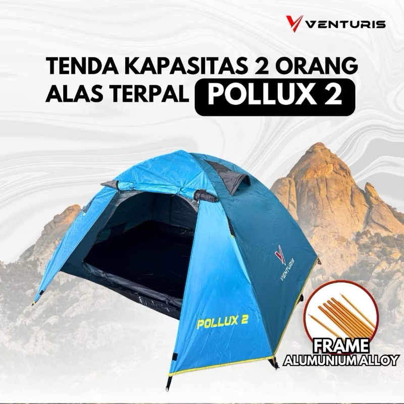 Tenda Camping Bassic Pollux 2p Frame Alloy Free Footprint |Tenda Pollux 2 frame alumunium / Tenda Ul