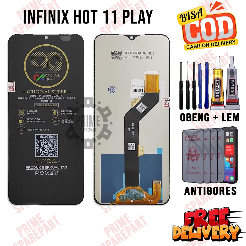 Lcd INFINIX HOT 11 PLAY Original Oem Lcd Touchscreen INFINIX HOT 11 PLAY Fullset