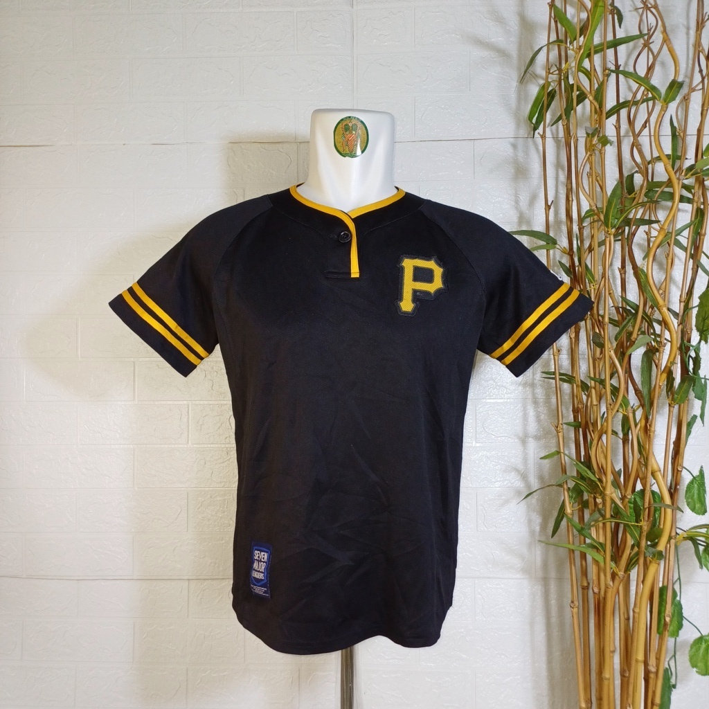 JERSEY BASEBALL MLB SEVEN MAJOR LEAGUERS, SIZE M (SECOND BRANDED) HITAM, TS0500