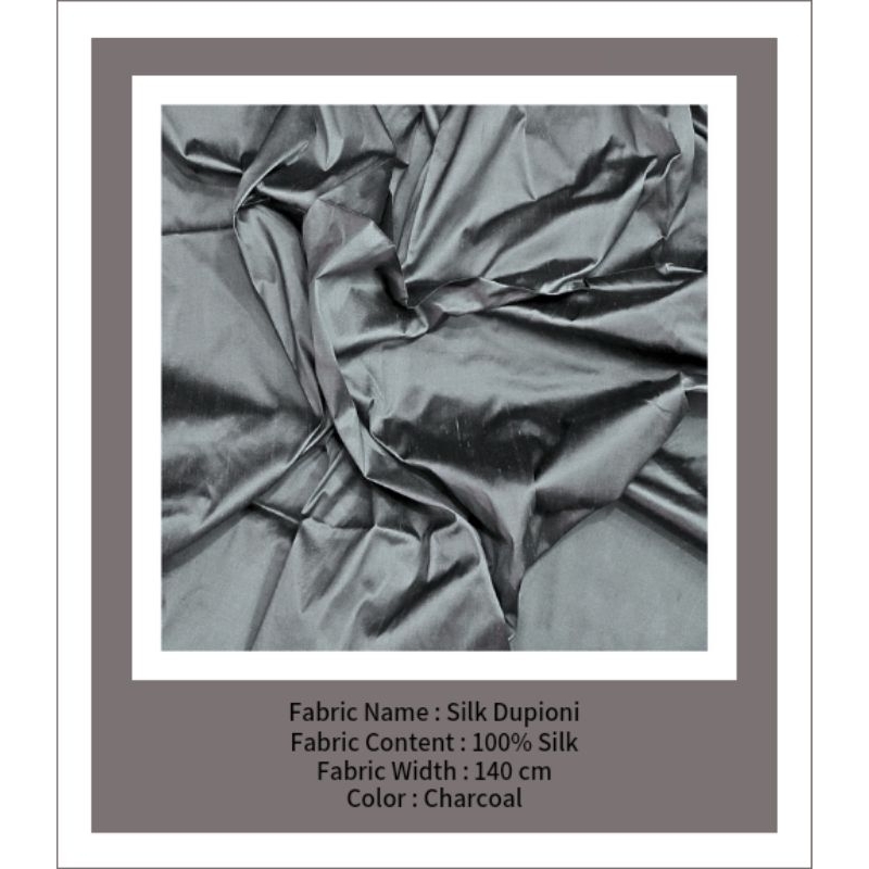 JAHAN-ARA™ - BMP - Charcoal - Kain Satin - Kain Silk - Kain Sutra - Kain Satin Premium - Kain Silk P