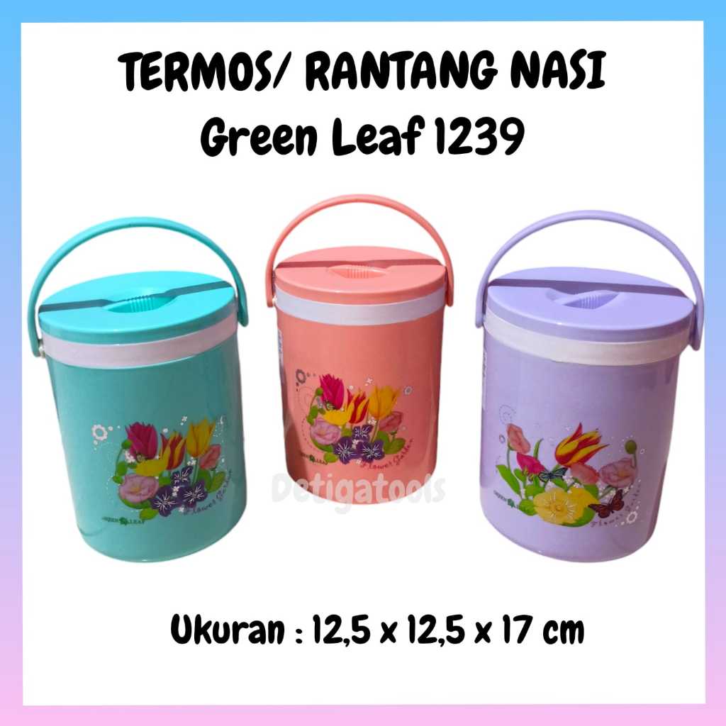 GREEN LEAF 1239 THERMOS NASI / RANTANG NASI / THERMOS ES BATU / RANTANG MINI KECIL