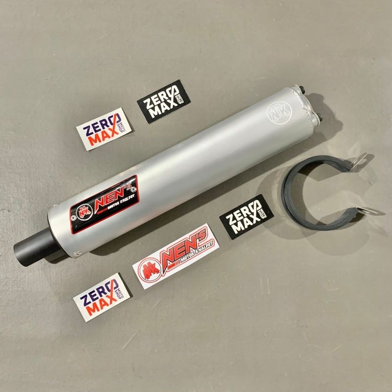 Silencer Knalpot NENS NEN'S Aluminium 30cm 2 Tak 2T 2Tak Moncong Paruh Lurus Universal Original