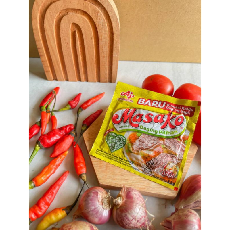 

Masako Sapi Bumbu Penyedap Rasa Serbaguna Micin Kemasan Renceng Isi 6