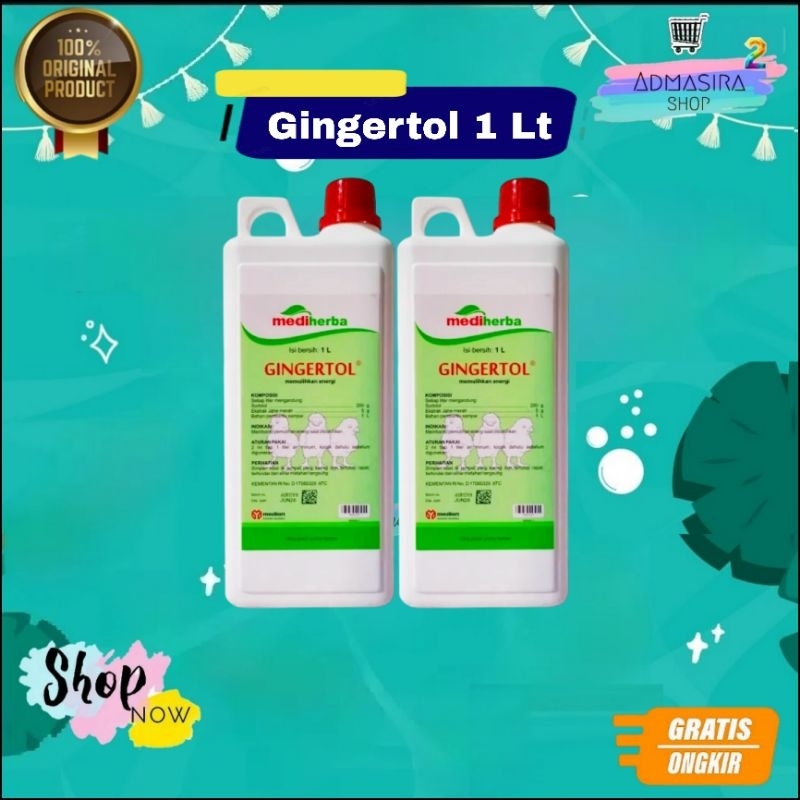 GINGERTOL 1 Liter Medion Obat Suplemen Herbal Unggas Ayam Penguat Tenaga Stamina Jahe Merah Sorbitol