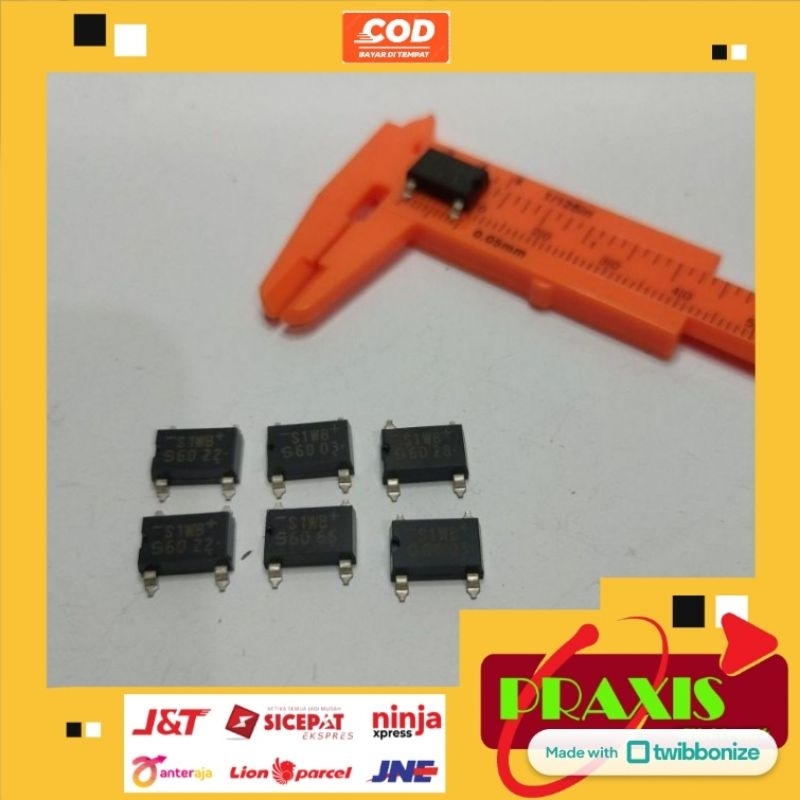 Dioda Bridge S1WB S60 1A 600V