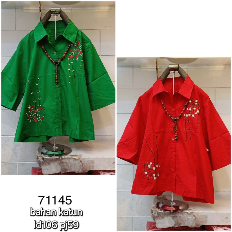 Atasan Wanita Edisi Natal 71145 - Desain Khusus untuk Perayaan Natal - Oversize, Panjang