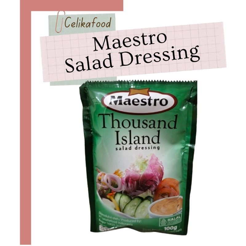 

Maestro Salad Dressing 100gr Saus Saos Sayur Bumbu Makanan