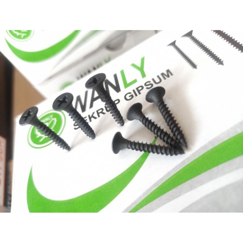 Skrup Gypsum 3cm 6 x 1"inch Wanly / Skrup Gypsum 1" Per Kotak