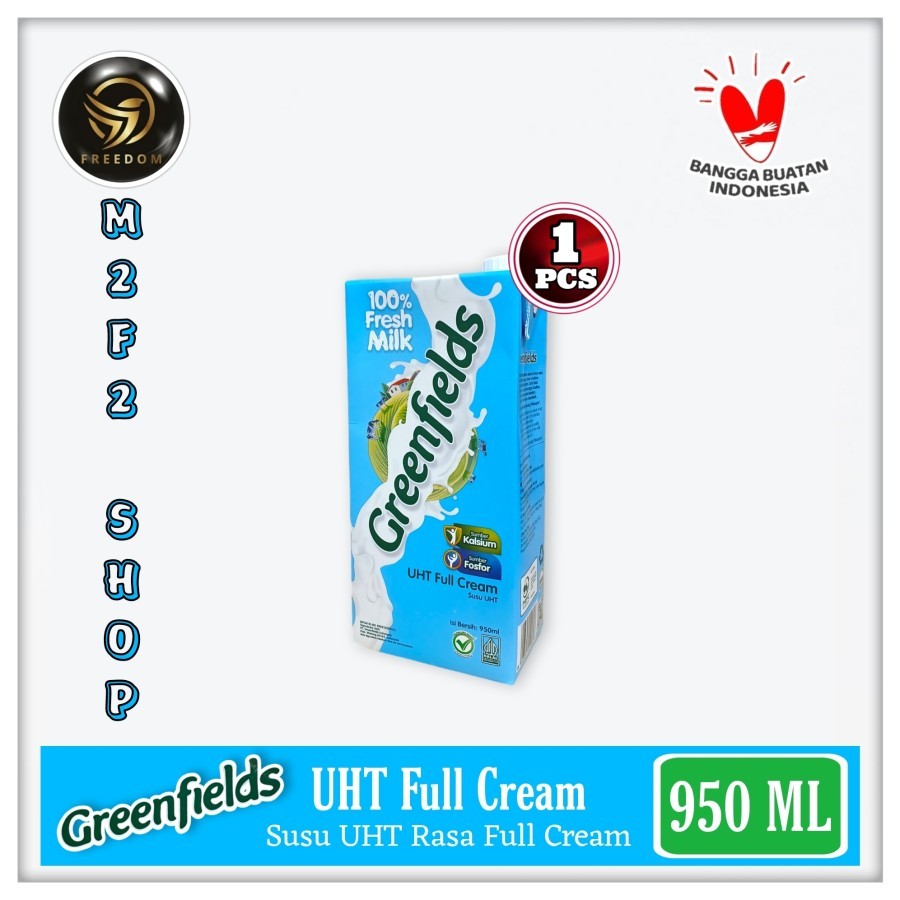 

Greenfields Full Cream Milk | Susu UHT Kotak Rasa Plain - 950 ml (Kemasan Satuan)