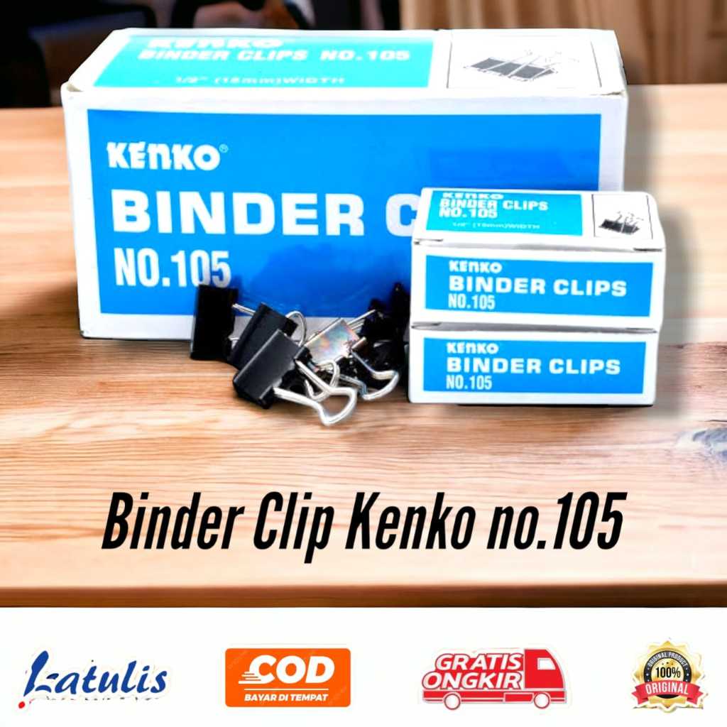 

KENKO BINDER CLIP 105 , 155 , 107 , 111 , 200 , 206 / CLIP FILE / CLIP KERTAS / ALAT TULIS