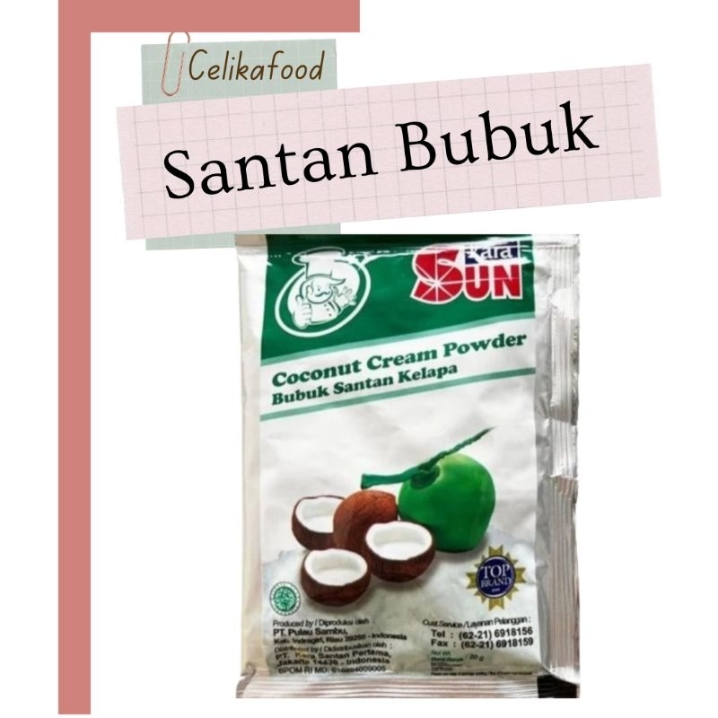 

SUN Kara Santan Bubuk 20gr Sachet Instan Bumbu Masakan Coconut Powder