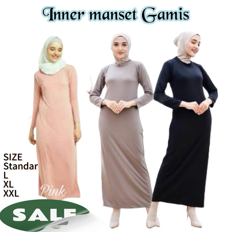 [COD] MANSET GAMIS JUMBO SPANDEX JERSEY DAN / INNER GAMIS KAFTAN STANDAR