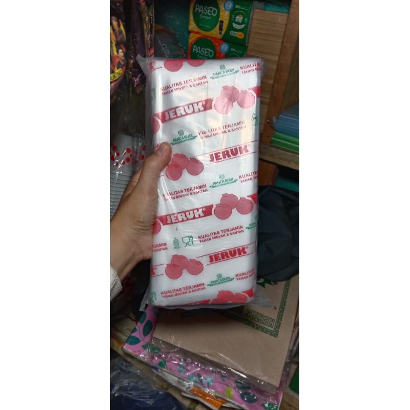 Plastik PE Jeruk 10x25 Plastik Gula Es batu
