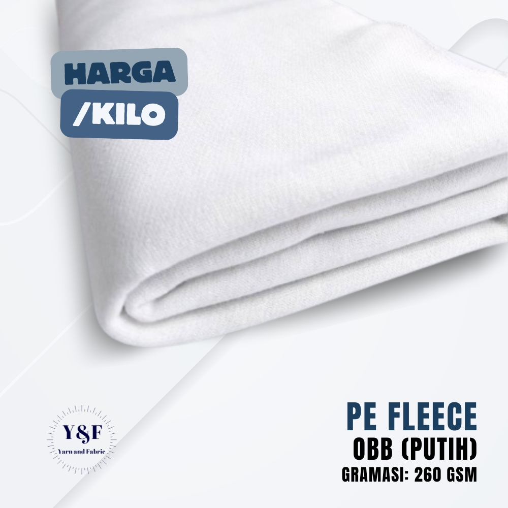 Kain PE Fleece Putih