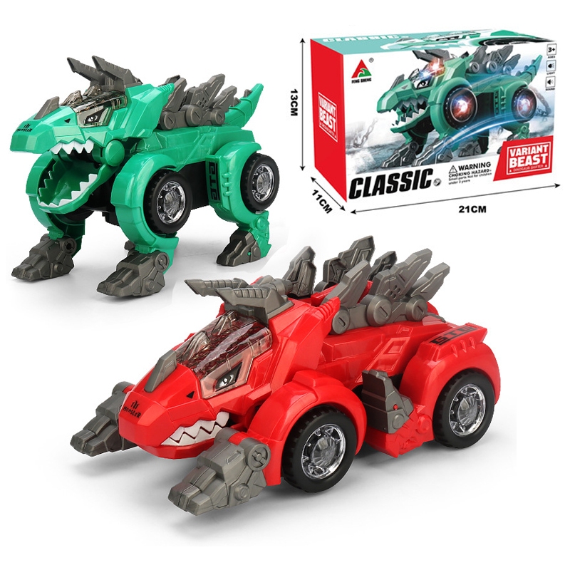 Mainan Mobil Car Transform Dino Mobil Berubah Jadi Robot Dinosaurus Spray Smoke  - Mobil Dino Bisa J
