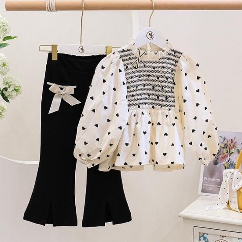 SETELAN ANAK PEREMPUAN LENGAN BALON