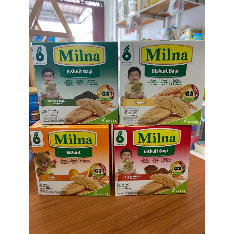 Milna Biskuit Bayi Sehat 6+ Camilan Snack Biscuit Cemilan Selingan MPASI untuk usia anak 6 bulan