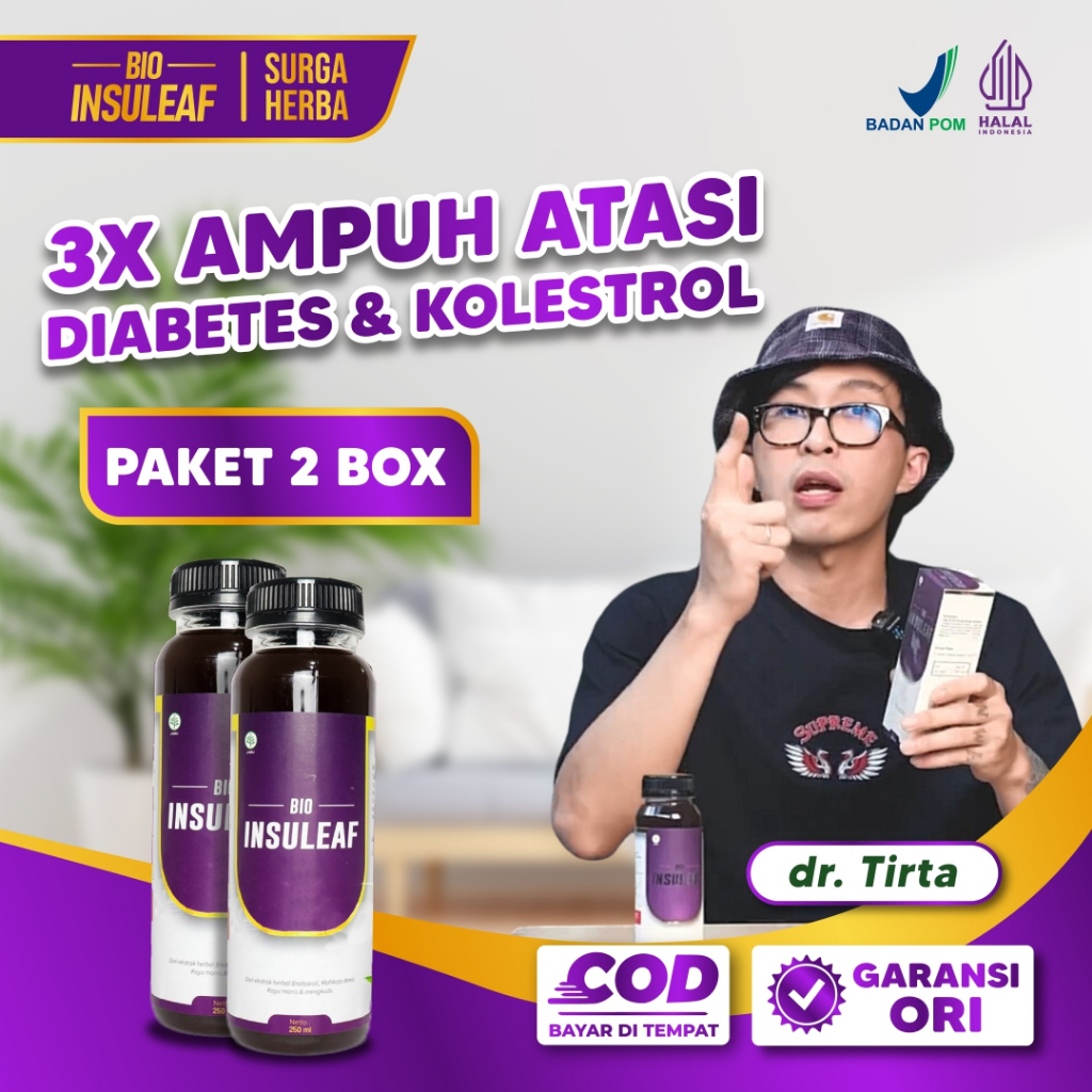 

Paket 2 Botol Bio Insuleaf 3 Kali Efektif Atasi Kencing Manis Dan Diabetes