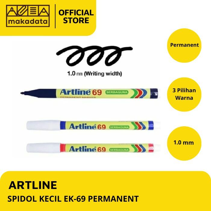 

SPIDOL WARNA / SPIDOL PERMANENT KECIL ARTLINE EK-69 (1 PCS) MURAH
