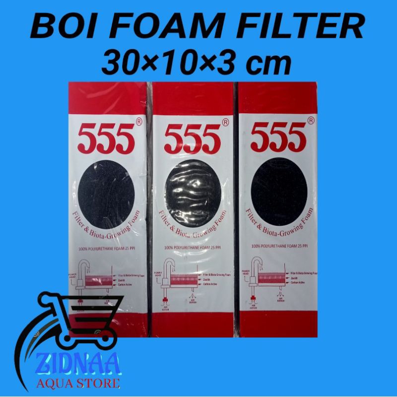 BIO FOAM 555 HITAM  : spon filter kolam akuarium tebal busa filter