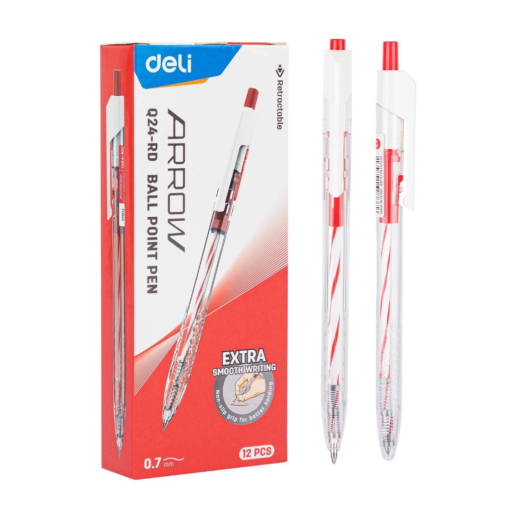

Deli Pulpen Gel Tinta Merah Ultra Smooth / Gel Pen Retractable Capable 0.7mm #EQ24-RD