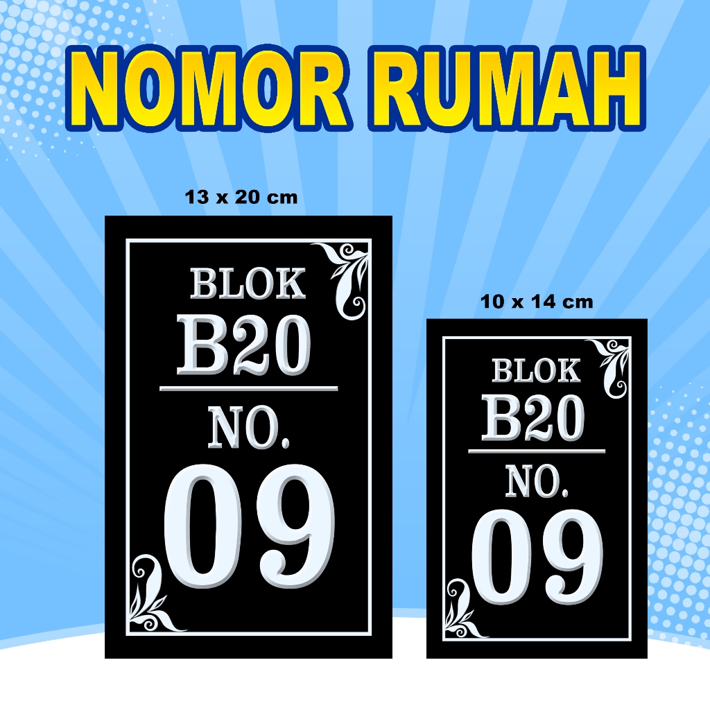 Cetak Nomor Rumah PVC / Nomor Rumah Elegan / Nomor Rumah / Nomor Rumah Estetik/Nomor Rumah Minimalis