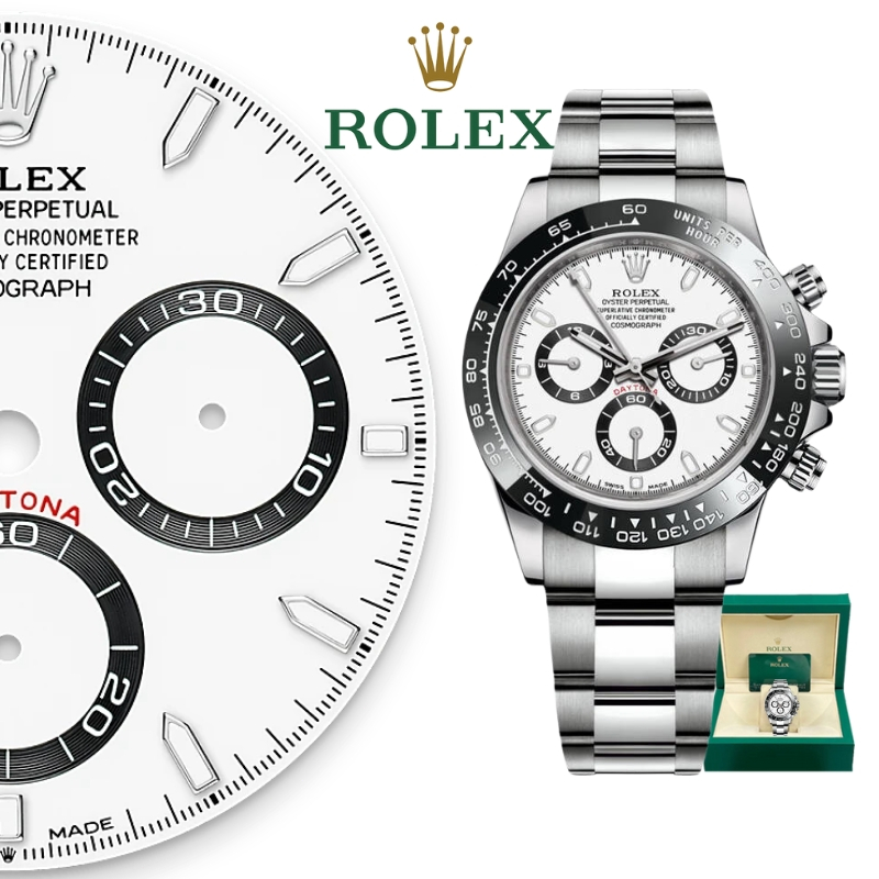 【100% ASLI】Jam Tangan Rolex pria Rolex Cosmograph Daytona Panda Di Series M116500LN-0001  40 mm Emas