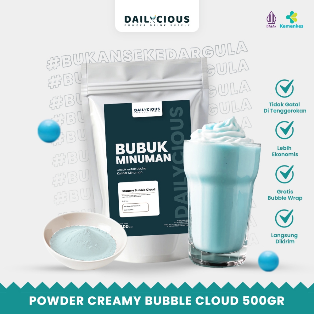 

Bubuk Minuman Creamy Bubble Cloud 500 gram - Powder Creamy Bubble Cloud 500 gram