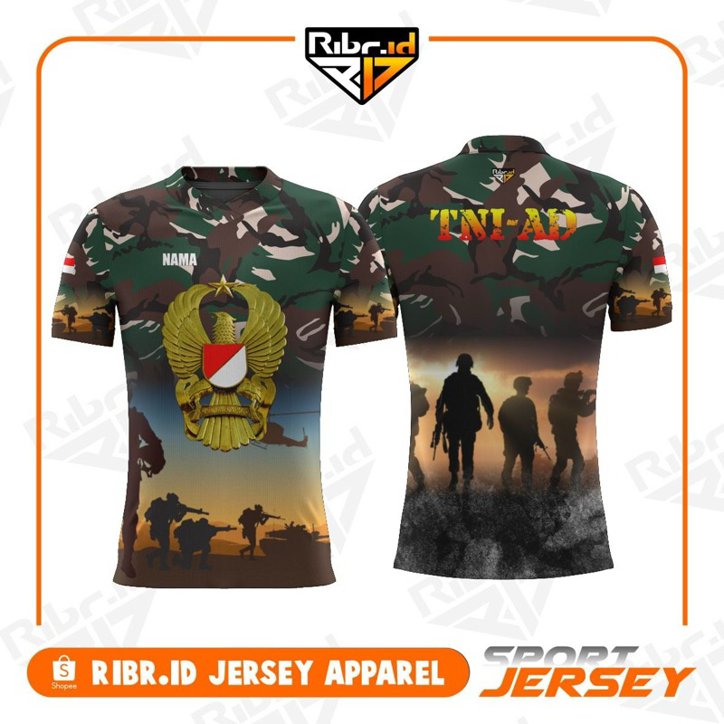 Jersey TNI AD / Loreng TNI AD / Jersey printing / Jersey custom / Jersey Tentara / Jersey Polisi / J
