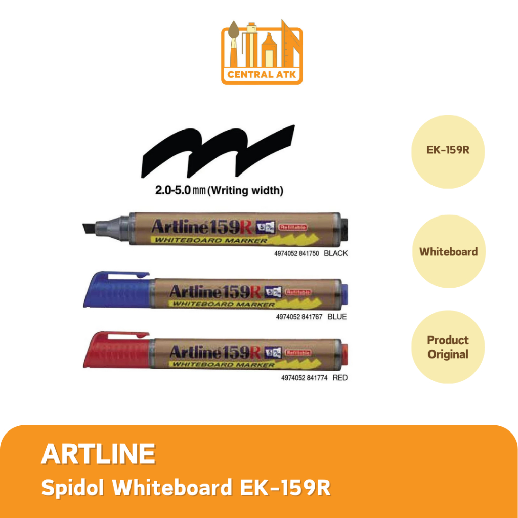 

SPIDOL PAPAN TULIS WHITEBOARD ARTLINE EK-159R BLACK (1PCS)