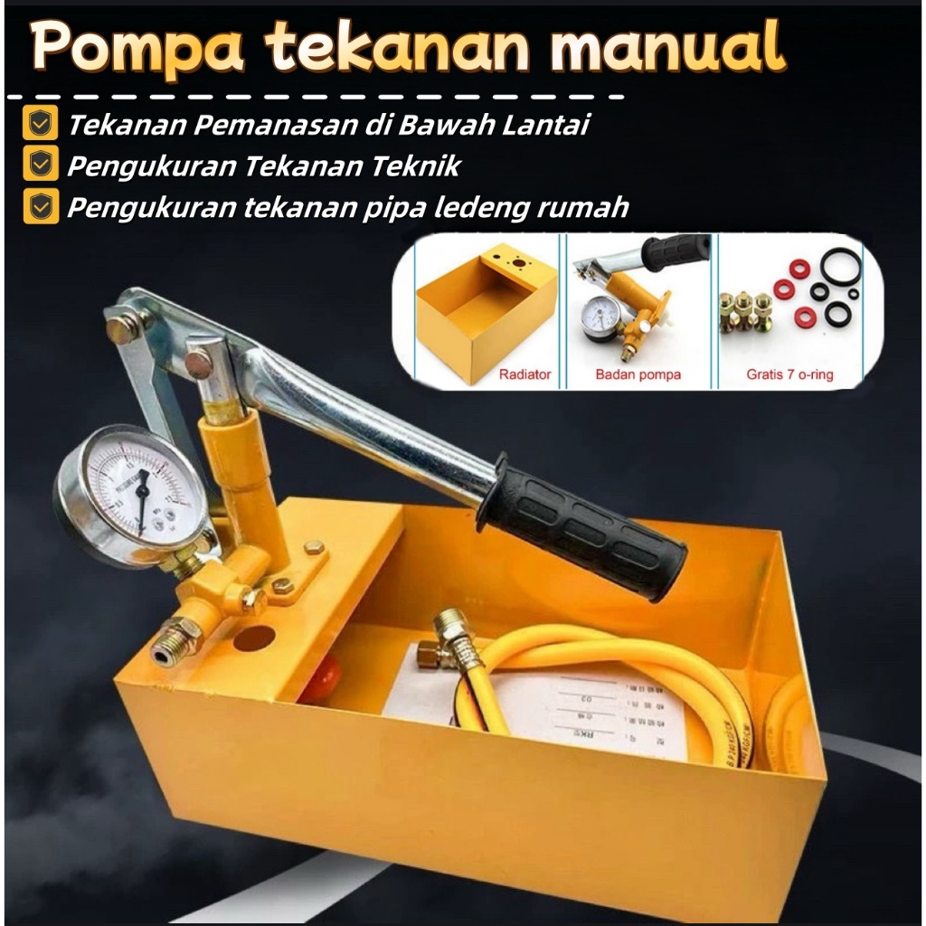 Test Pump Manual - Alat Tes Kebocoran Pipa Air - Alat Manual Pompa Tes - Katup Pipa Penguji Tekanan 