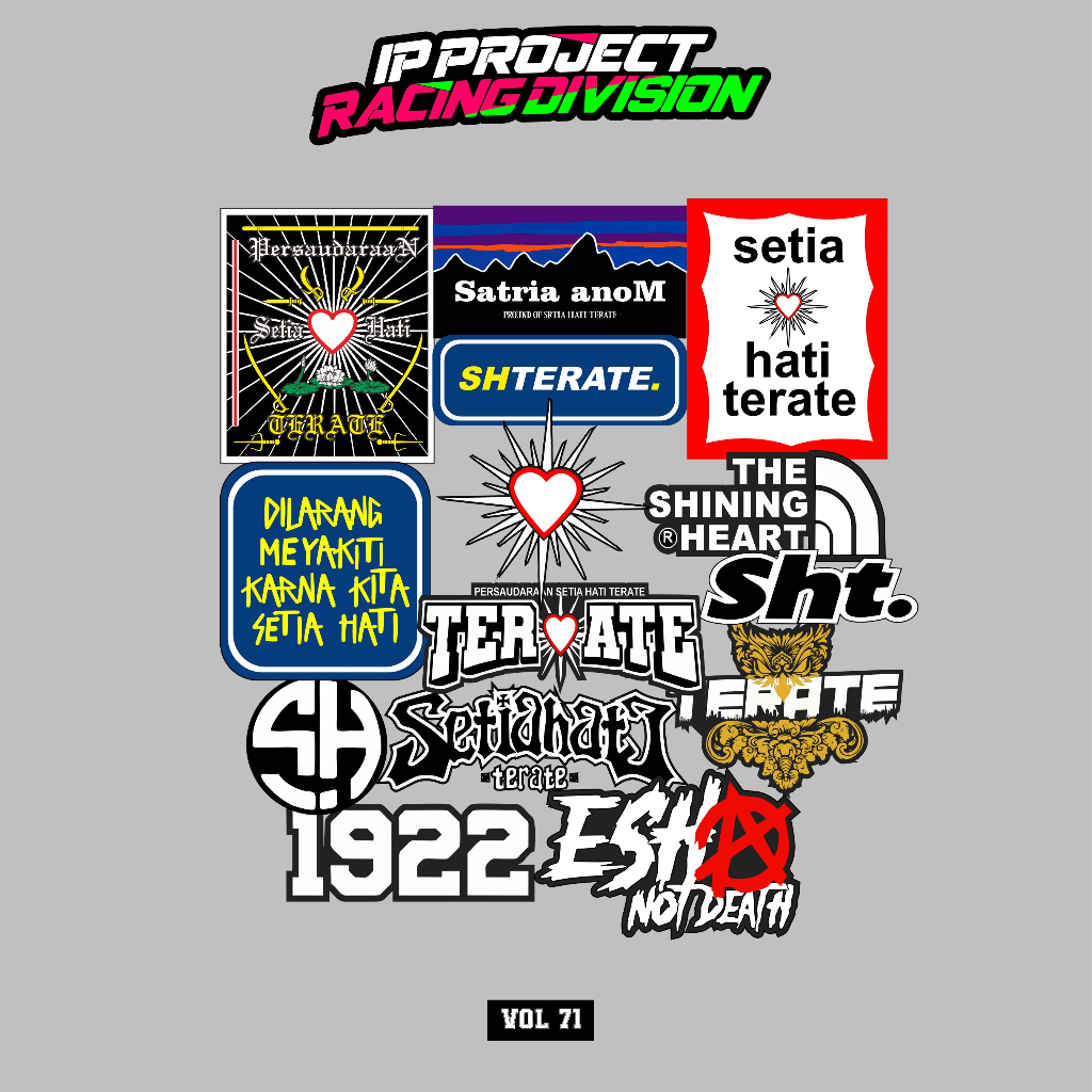

STIKER PSHT TERATE ISI 14pcs - STIKER PERGURUAN ANTI AIR | STIKER SILAT, HELM, LAPTOP, CASE HP VOL 71