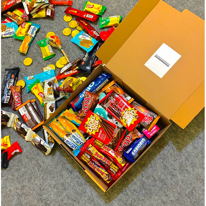 

paket snack 1 Dus murah makanan ringan jajanan campur banyak varian bisa request fre Box